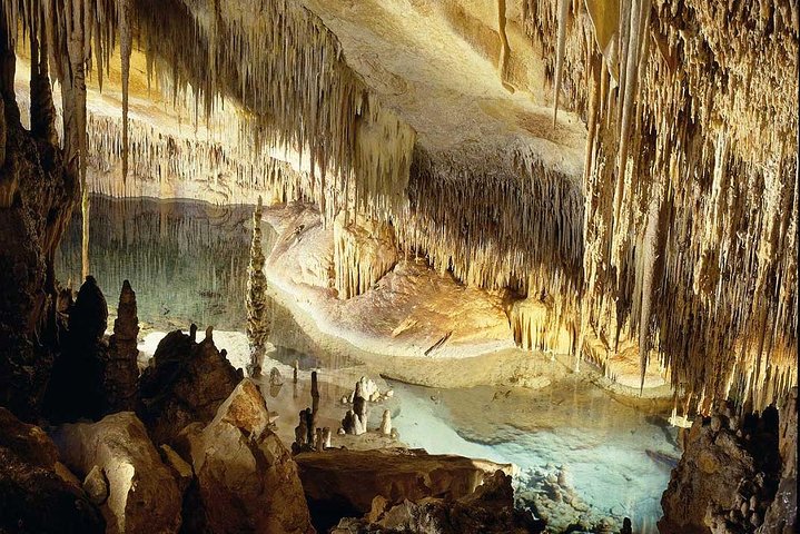 Geführte Ganztagestour durch Drachhöhlen, Porto Cristo & Perlenfabrik