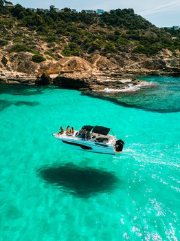Arenal Boat Charter rental boat on the water in El Arenal, Mallorca